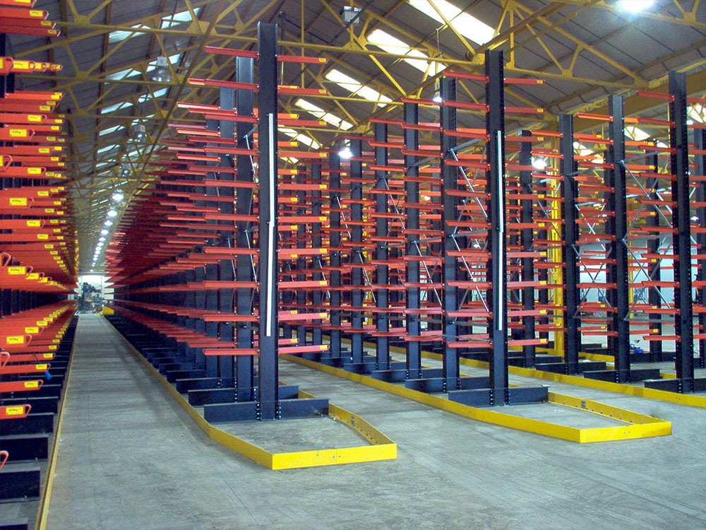 warehouse racking guided rail
