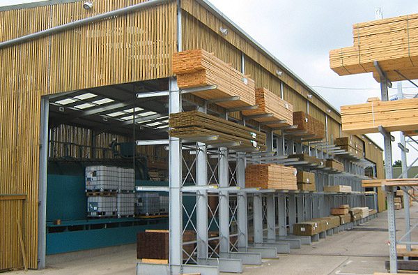 semi permanent cantilever warehouse racking