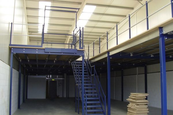 Warehouse storage mezzanine floor manufacturing